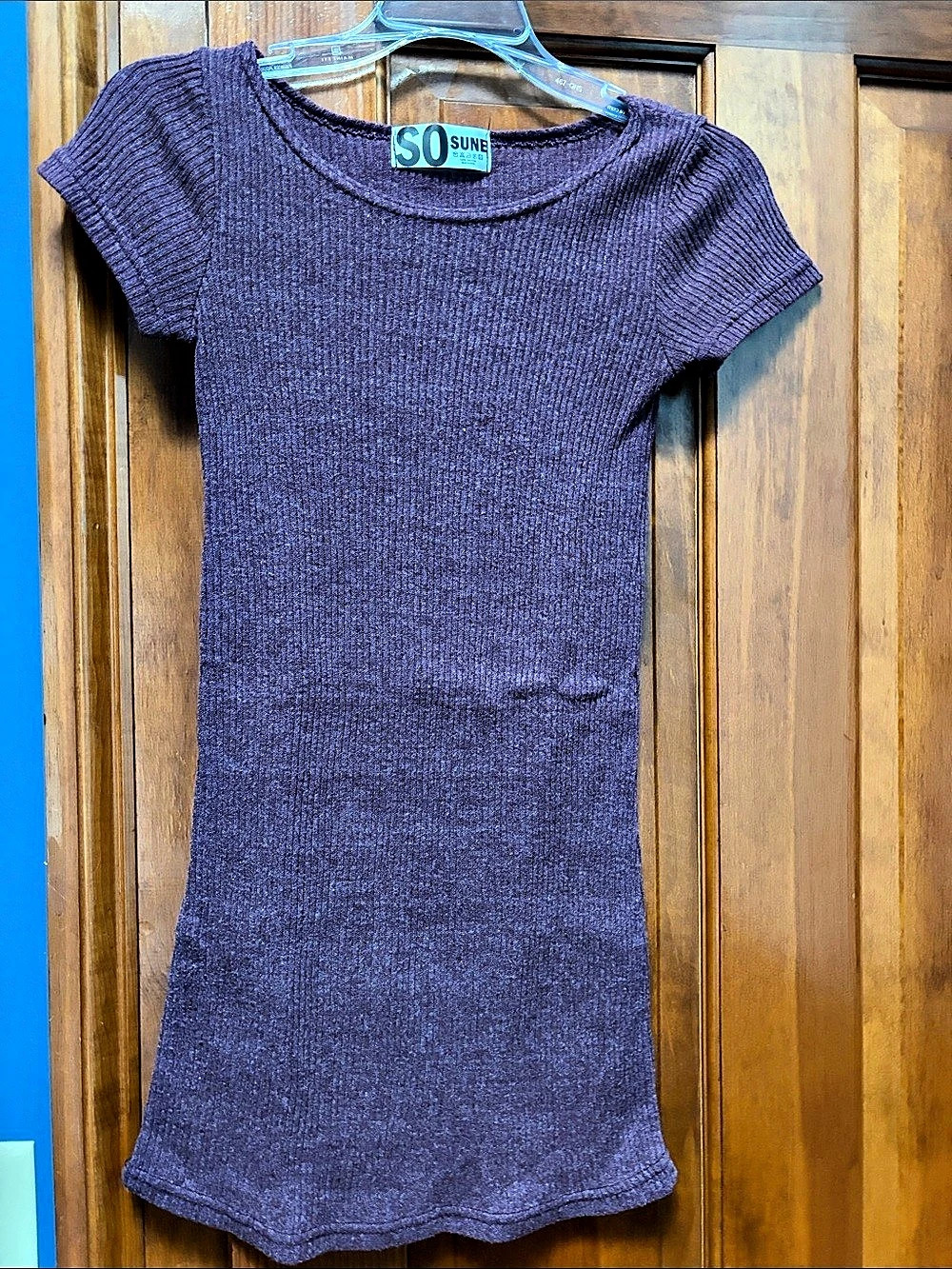SO JUNE Short Sleeve shirt (extra long - easy to tuck in) mauve Like New